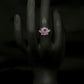 Pink Lavender Oval Solitaire Engagement Ring